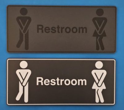 Dancing Duo Restroom Sign